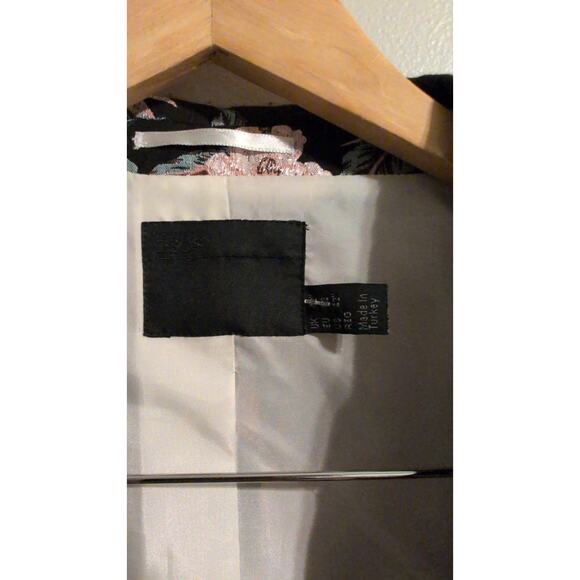 ASOS Men’s Floral Jacquard Blazer Black Size 42 Like New - Picture 3 of 6